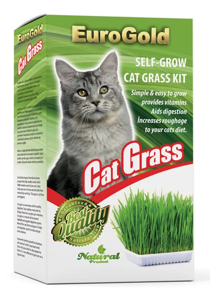 EuroGold Cat Grass Yüksek Kaliteli Kedi Çimi Kediniz İçin Özel Seçilmiş Hijyenik Topraksız Kaliteli Tohumlar ürün görseli 1