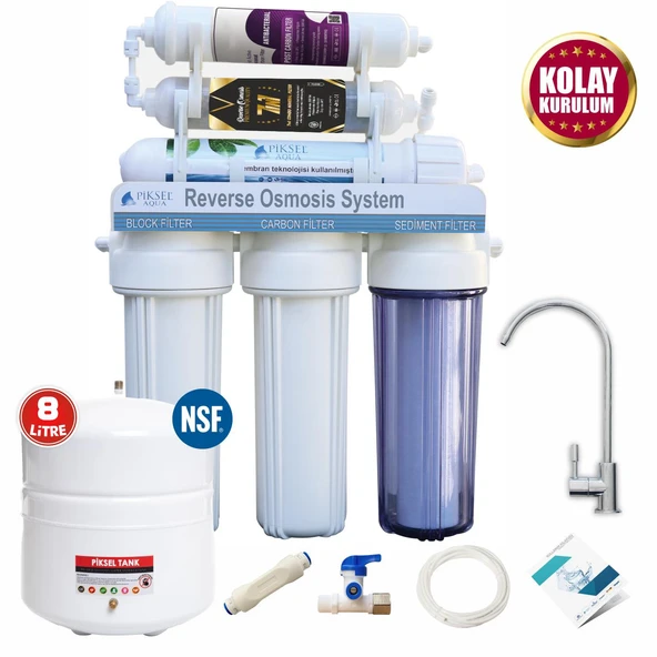Piksel Aqua 12 Aşamalı EVA Membranlı Açık Kasa Su Arıtma Cihazı ürün görseli 1