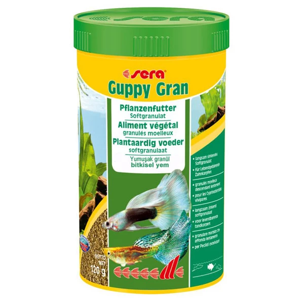 Sera Guppy Granules Nature  250 ml. 120 gr Skt: 12/2028     Lepistes Balık Yemi Orjinal Kutu ürün görseli 1
