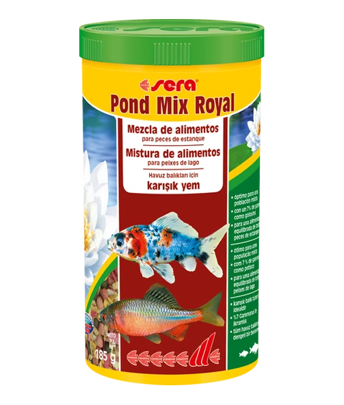 Sera Pond Mix Royal 1000 ML. Skt: 11/2026 Orjinal Kutusunda Japon Balığı Yemi 185 gr. ürün görseli 1