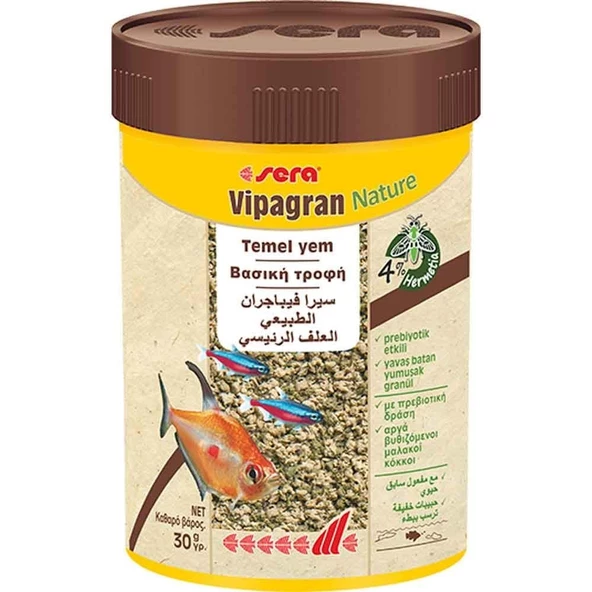 Sera Vipagran Granules Nature 100 ML 30gr  SKT:11/2028   Orjinal kutusunda ürün görseli 1