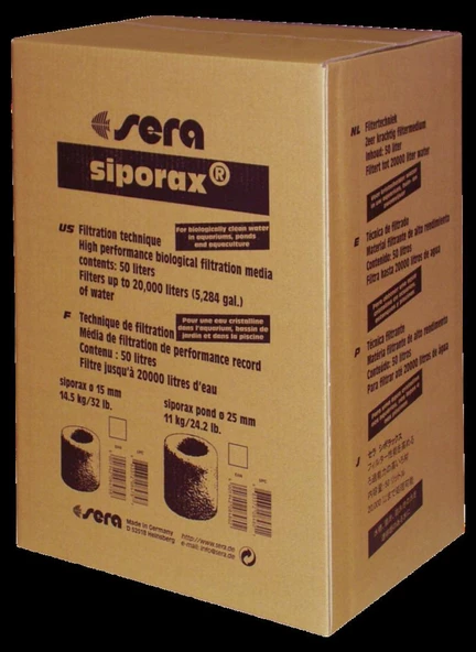 Sera siporax Professional 500 ml 145 gr Açık Kovadan bölme Filtre Malzemesi ürün görseli 1