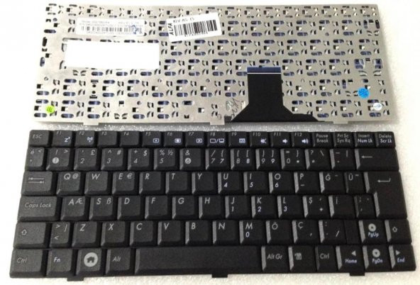 ASUS EEE PC 1000H 1000HA 1000HAB Notebook Klavye, Siyah - TR, V021562IK3, V021562HK3 ürün görseli 1