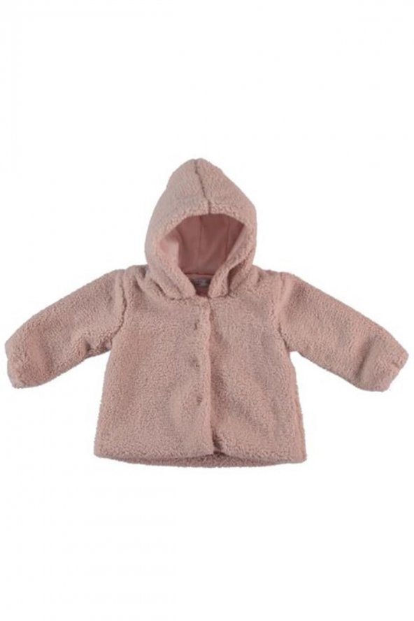 MonaRoza Kız Bebek Peluş Pembe Bebek Mont 22-533 ürün görseli 1