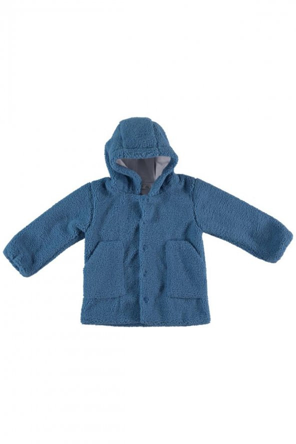 MonaRoza Erkek Çocuk Peluş Mavi Çocuk Mont  22-646 ürün görseli 1