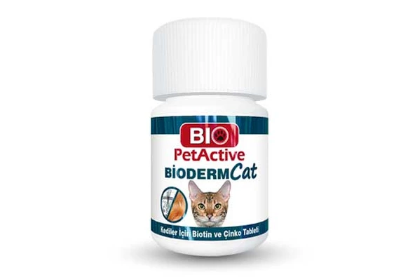 Bioderm Cat 100 tb. Kediler için Çinko ve Biotin Skt: 04/2027 ürün görseli 1