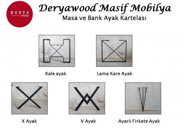 Deryawood Masif Ağaç Mutfak Masası 70cmx120cmx76cm- Acık Ceviz- V Ayak ürün görseli 1