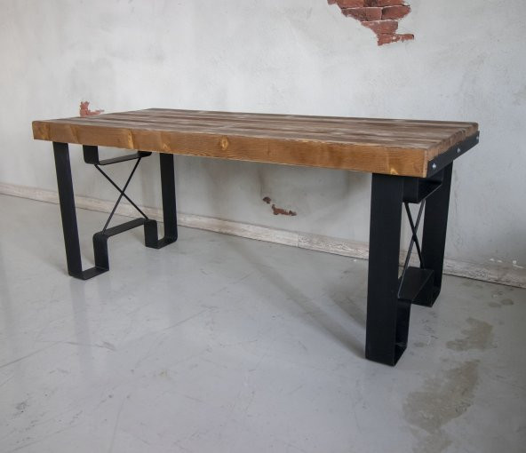 Deryawood Masif Ahşap Yemek Masası 200*85 Cm ürün görseli 1