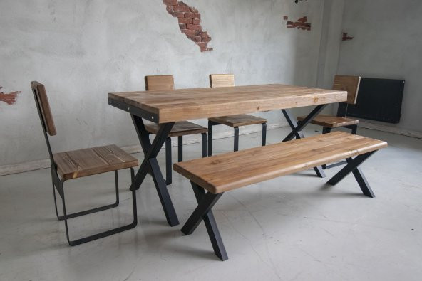 Deryawood Masif Ahşap Masa 160*85 Cm - Resim 2