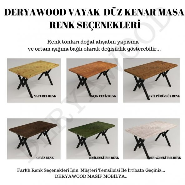 Deryawood Masif Ahşap Alnilam Mutfak Masası 70*100*76 Cm ürün görseli 1