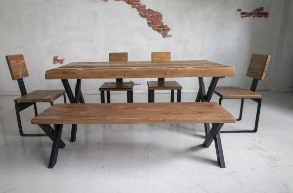Deryawood Masif Ağaç Yemek Masası 85*260*76 Cm ürün görseli 1