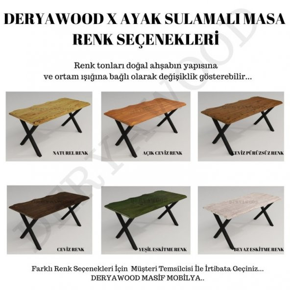 Deryawood Masif Ahşap Picea Sulamalı Mutfak Masası 70*140*76cm ürün görseli 1