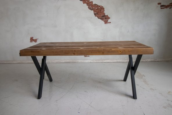 Deryawood Masif Ağaç Yemek Masası 220*85 Cm ürün görseli 1