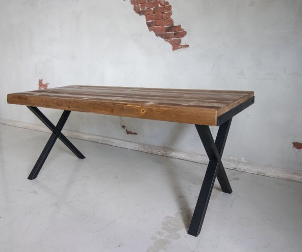 Deryawood Masif Ahşap Yemek Masası 120cm X 60cm ürün görseli 1