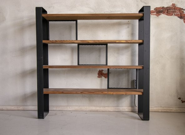 Deryawood Masif Ahşap  Kitaplık 240*30*180 Cm ürün görseli 1
