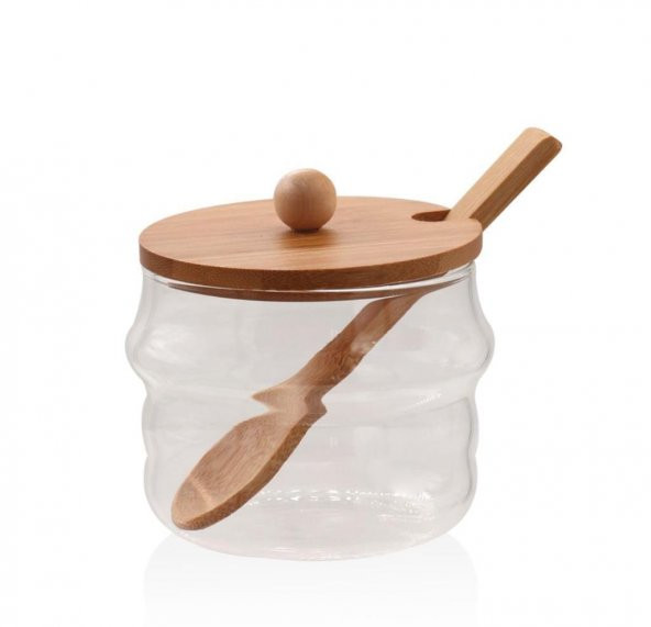 THE MİA BAMBU KAPAKLI CAM KAVANOZ 250 ML ürün görseli 1