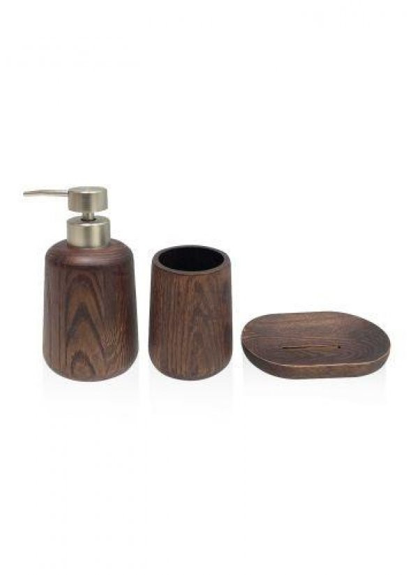 THE MİA WOODEN BANYO SETİ 3 PARÇA ürün görseli 1