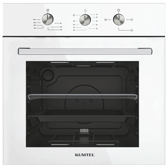 KUMTEL Dizayn Beyaz Cam Ankastre Set - Resim 4