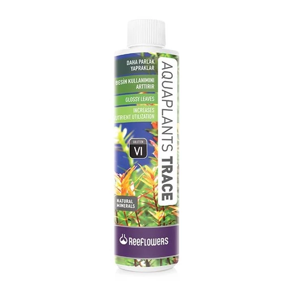 ReeFlowers AquaPlants Trace VI 500 ml. Skt:06/2028 Bitki Akvaryumları için  Sıvı Katkı Maddesi, Daha Parlak Yapraklar, Besin Kullanımını Arttırır. ürün görseli 1
