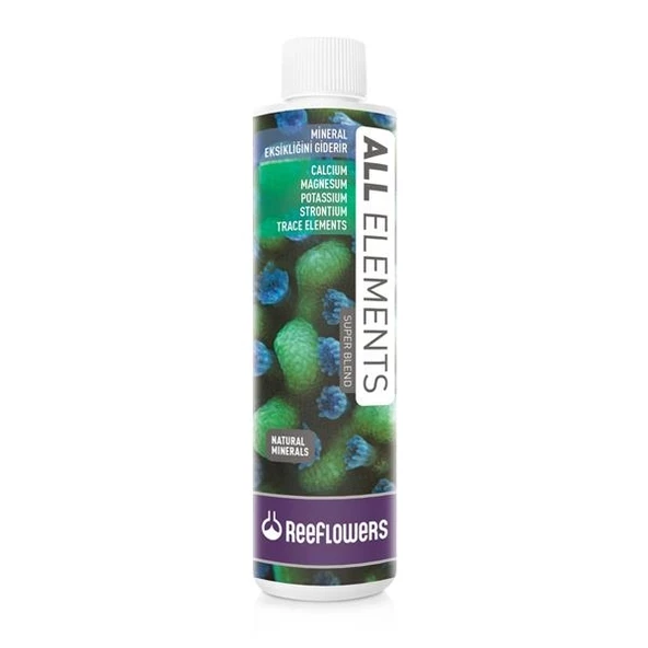 Reeflowers All Elements 500 ml Skt: 01/2028 Mineral Eksikliğini Giderir. Calcium,Magnesum,Potassium,Strotium,Trace Elements ürün görseli 1