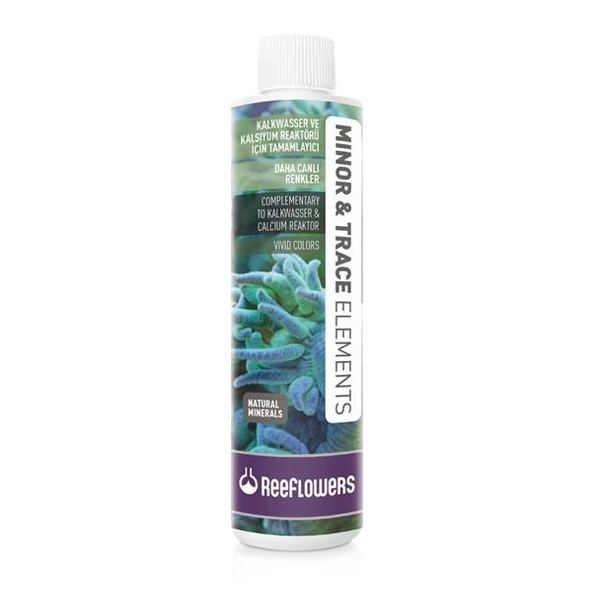 Reeflowers Minor & Trace Elements 250 ml.  Skt: 01/2028 Tuzlu Su Akvaryumları İçin ürün görseli 1
