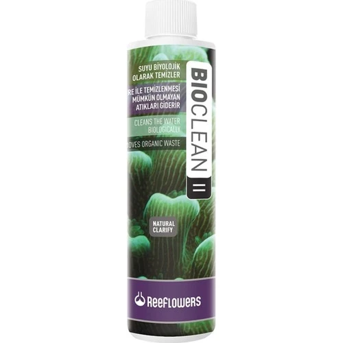 Reeflowers BioClean II 250 ml. Skt:07/2028 Su Temizleyici Tatlı ve Tuzlu akvaryumları için Suyu Biyolojik Olarak Temizler ürün görseli 1