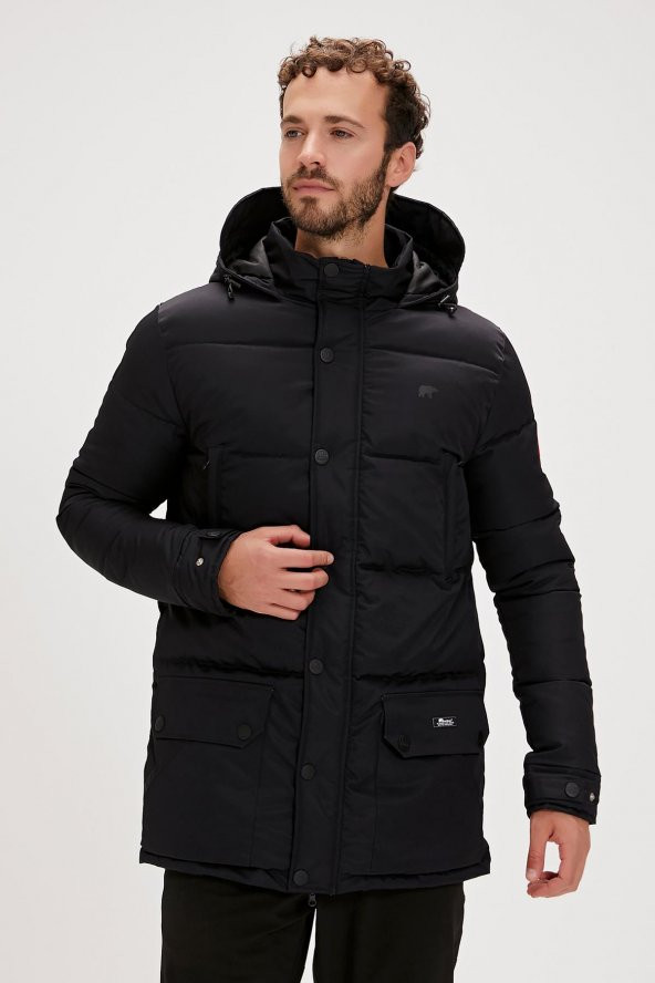 BAD BEAR COLONEL PUFFER COAT ERKEK UZUN MONT - Resim 4