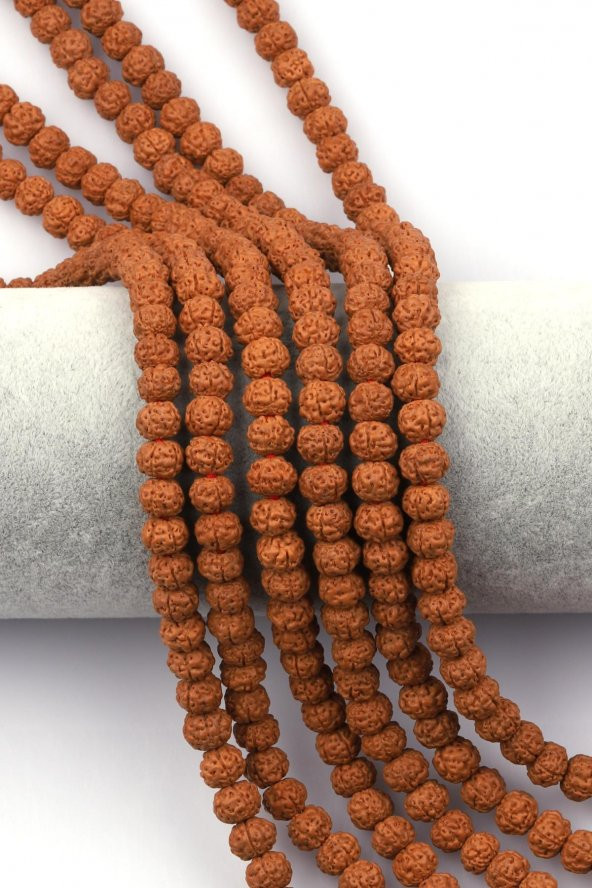 Rudraksha Tohumu Dizi 6 x 7 mm Rondel Kesim ürün görseli 1