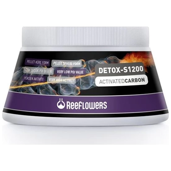 Reeflowers Detox-S1200 Activated Carbon 380 gr Skt: 01/2027 ürün görseli 1