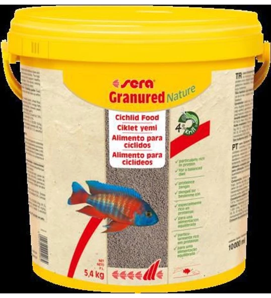 Sera GranuRed Nature 100 gr (Açık) Poşette Protein Cichlid Balık Yemi Skt : 11/2028 ürün görseli 1