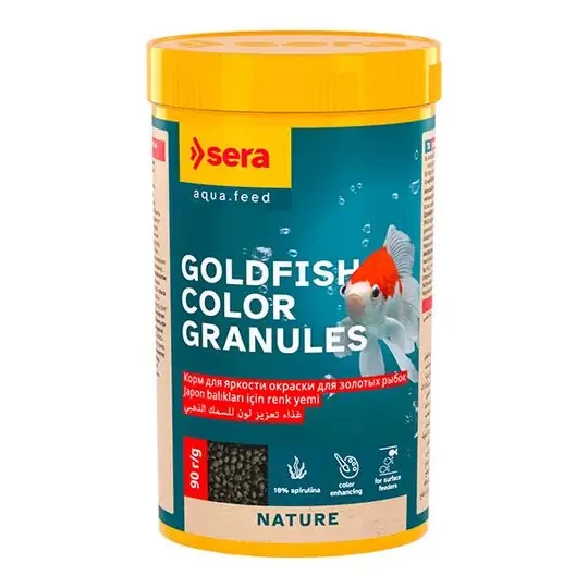 Sera GoldFish Color Granules Nature 250 ml Skt:10/2028     Orjinal Kutusunda ürün görseli 1