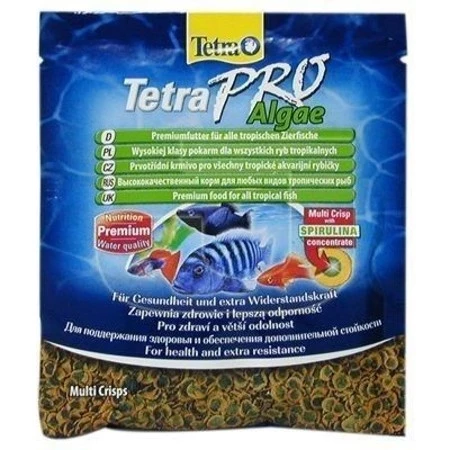 Tetra Pro Algae Crisps 12 gr  Poşet Orjinal Yem Tetra Pro Vegatable  Skt : 10/2028 ürün görseli 1