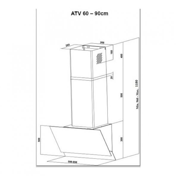 Teka Atv 90 Siyah Davlumbaz - Resim 2