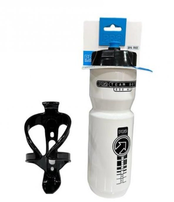 Pro Team Beyaz 800 ml Bisiklet Matara Suluk    ( SULUK KAFESİ HEDİYELİ ) ürün görseli 1