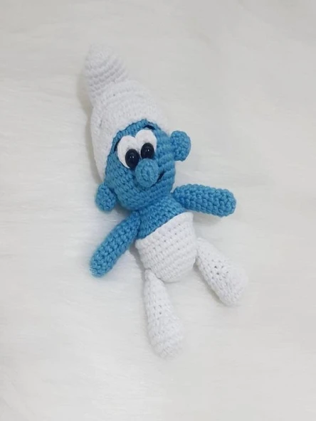 Şirinler Maskot Şirin Amigurumi Organik Oyuncak ürün görseli 1