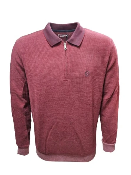 Rey Polo R01253 Erkek Basic Selanik Polo Yaka Sweatshirt ürün görseli 1