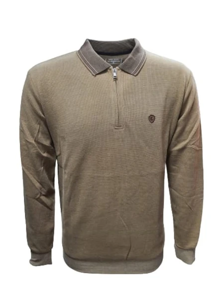 Rey Polo R01253 Erkek Basic Selanik Polo Yaka Sweatshirt - Resim 5