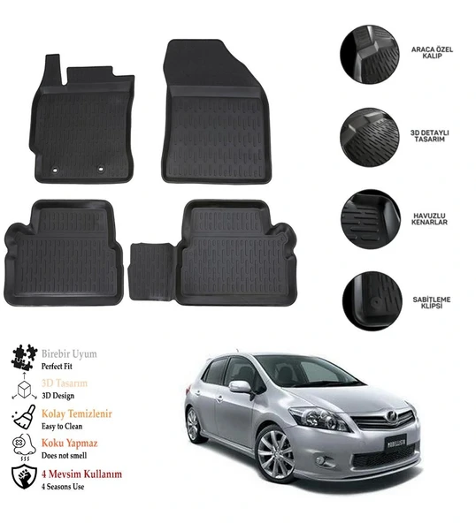 Toyota Aurıs 2011 3D Havuzlu Paspas OTL ürün görseli 1