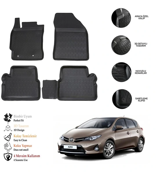 Toyota Aurıs 2013 3D Havuzlu Paspas OTL ürün görseli 1