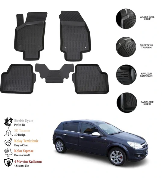 Opel Astra H 2013 3D Havuzlu Paspas OTL ürün görseli 1