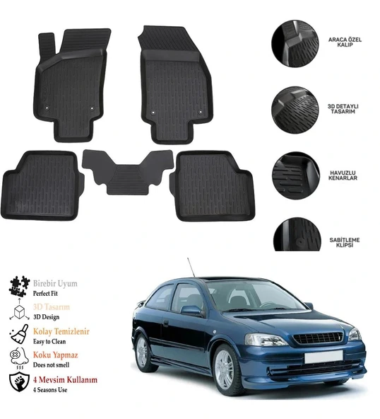 Opel Astra G 2002 3D Havuzlu Paspas OTL ürün görseli 1