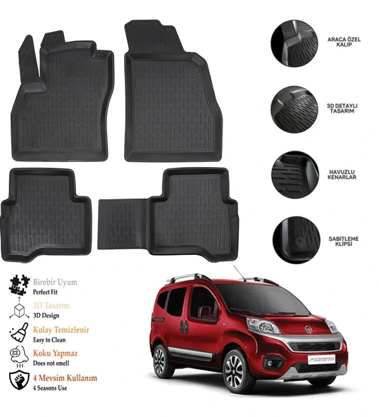 Fiat Fıorıno 2013 3D Havuzlu Paspas OTL ürün görseli 1