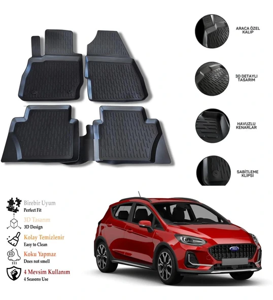 Ford Fıesta 2019 3D Havuzlu Paspas OTL ürün görseli 1