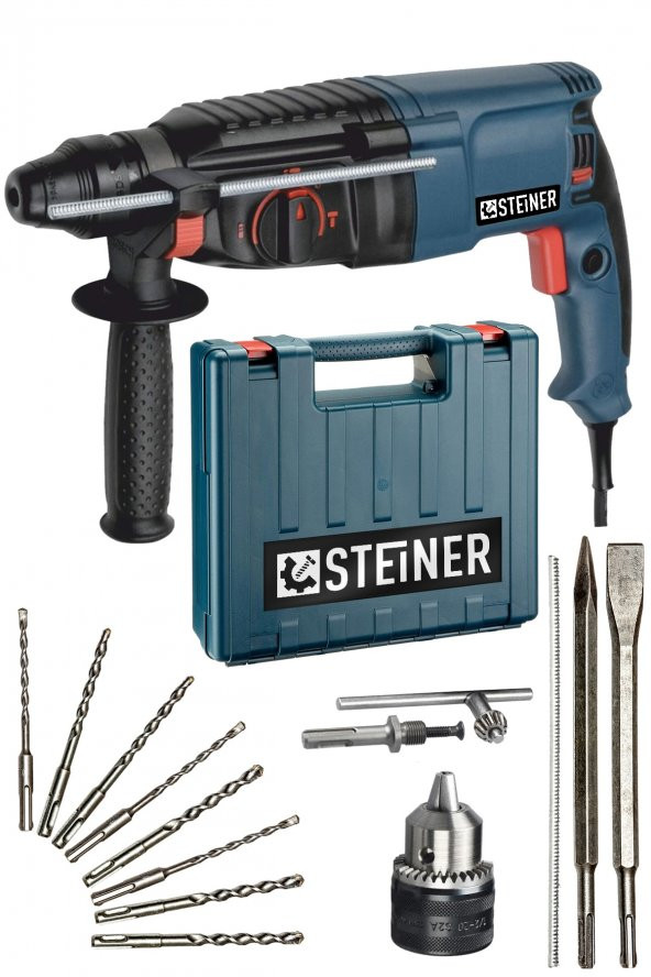 STEİNER Germany Technology 3000 Watt 5 Joule Hilti Kırıcı Delici Darbeli Matkap + 1 Mandren + 10 Uç ürün görseli 1