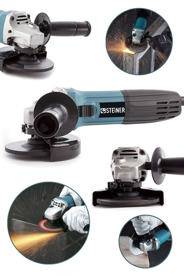 STEİNER Germany Technology 2400 Watt Profesyonel Avuç Içi Spiral Taşlama Makinesi 125 Mm ürün görseli 1