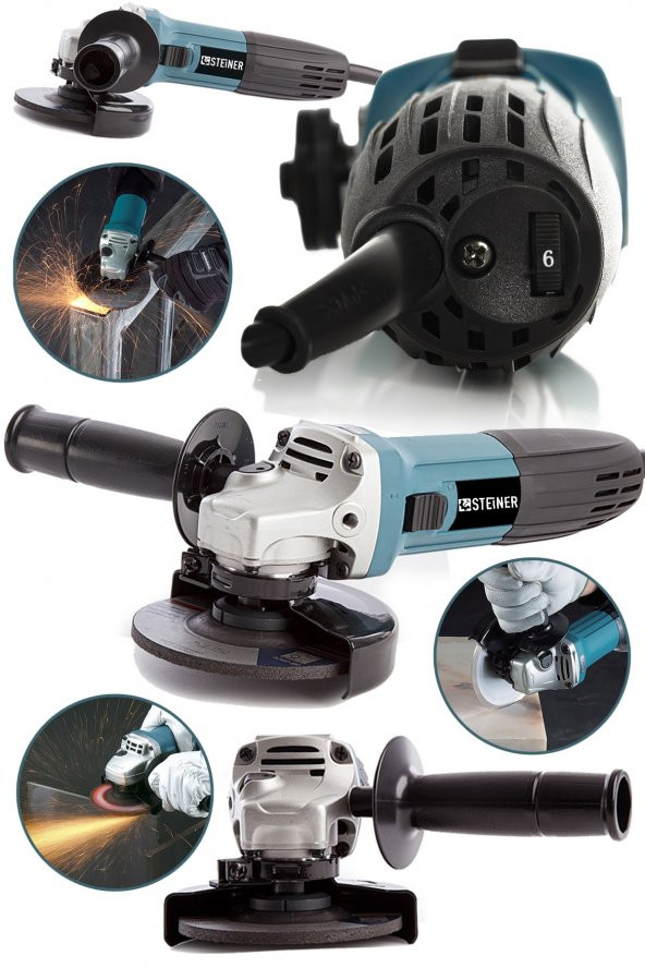 STEİNER Germany Technology 2600 W Professional 6 Kademe Devir Ayarlı Avuç Içi Taşlama Makinesi 125mm ürün görseli 1