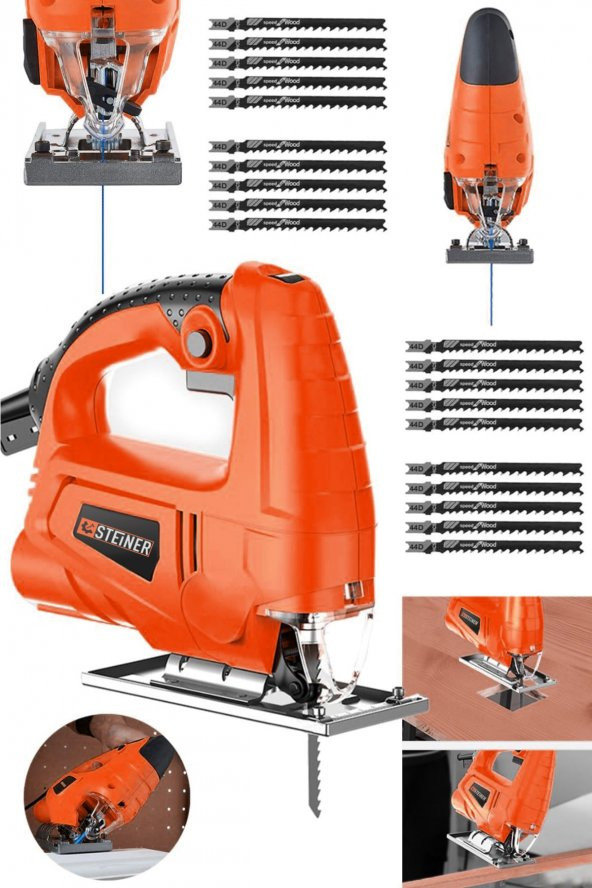 STEİNER Alman 4000 W Sjs Metal Şanzıman 6 Kademe Devirli Bakır Sargılı Dekupaj Testere Makinesi 20uç ürün görseli 1