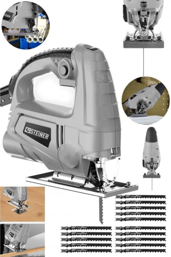STEİNER Alman 4000 W Sjs Metal Şanzıman 6 Kademe Devirli Bakır Sargılı Dekupaj Testere Makinesi 15 Uç ürün görseli 1