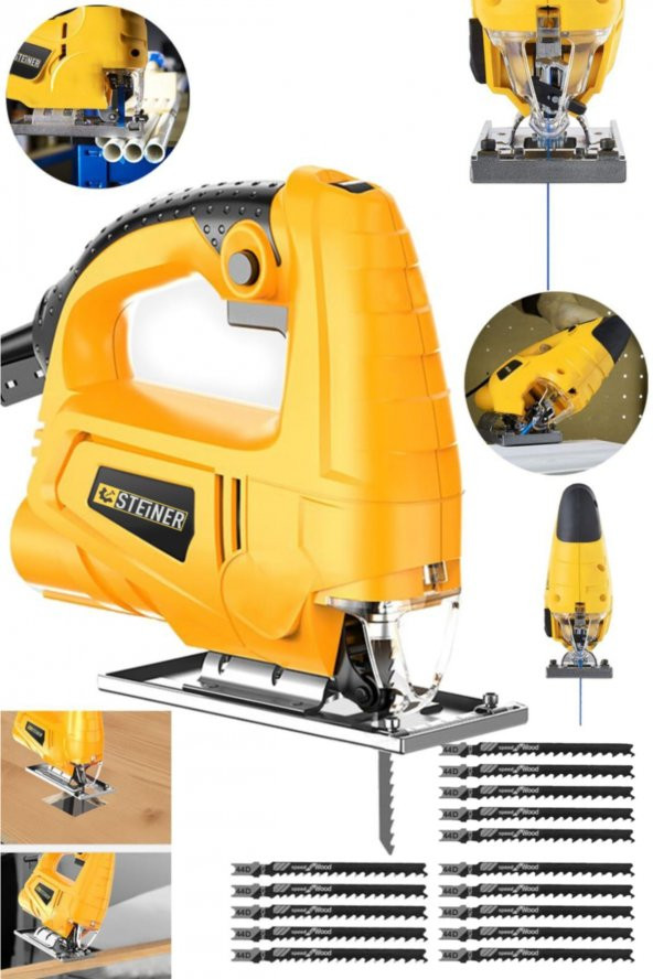 STEİNER Alman 4000 W Sjs Metal Şanzıman 6 Kademe Devirli Bakır Sargılı Dekupaj Testere Makinesi 15uç ürün görseli 1