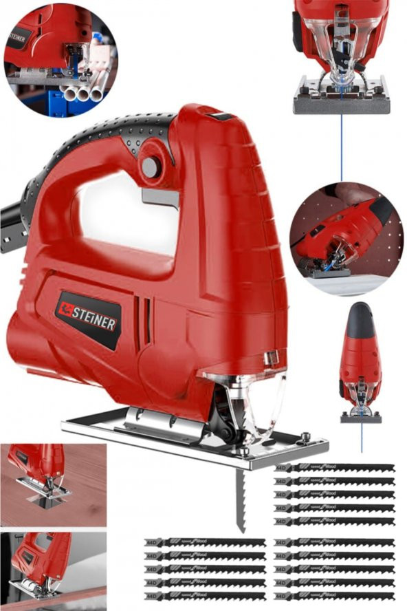 STEİNER Alman 4000 W Sjs Metal Şanzıman 6 Kademe Devirli Bakır Sargılı Dekupaj Testere Makinesi 15uç ürün görseli 1